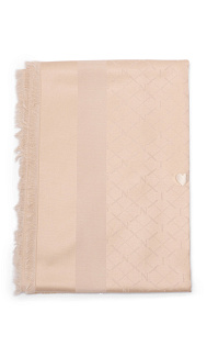 Шарф с принтом и бахромой