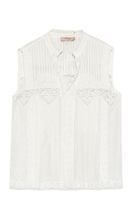 Блуза из хлопка и шелка