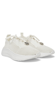 Трикотажные кроссовки со стразами
