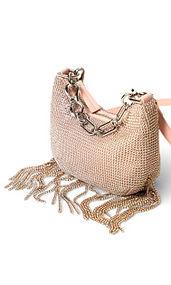 Сумочка со стразами и бахромой
