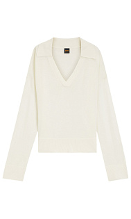 Пуловер с воротником