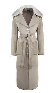 Дубленка на пуговицах