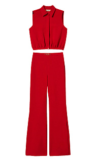 Трикотажный комплект из блузы и брюк