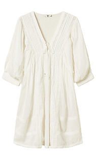 Муслиновое платье с кружевом