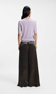 Брюки из блестящей саржи