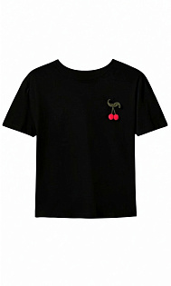 Футболка с вязаным декором