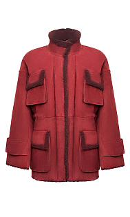 Дубленка с карманами