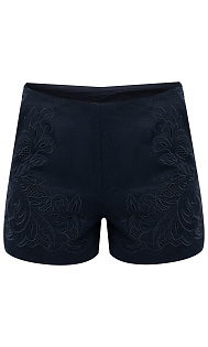 Льняные шоты с вышивкой