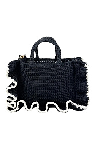 Вязаная сумка с обрками