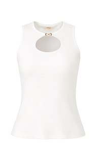 Топ в рубчик с декором