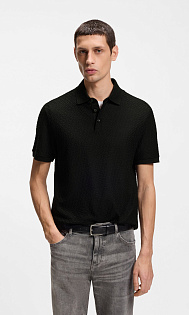 Поло с жаккардовым узором