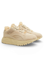 Кроссовки из замши и меха