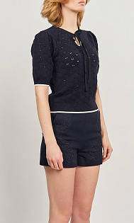 Пуловер на завязках