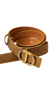 Кожаный ремень со стразами