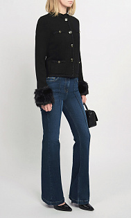 Жакет с манжетами из искусственного меха