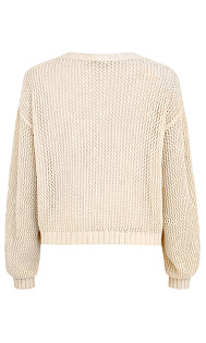 Вязаный пуловер с ручной вышивкой