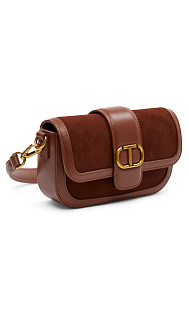 Сумка из кожи и замши