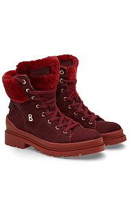 Ботинки из замши и меха