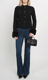 Жакет с манжетами из искусственного меха