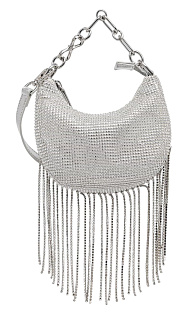 Сумочка со стразами и бахромой