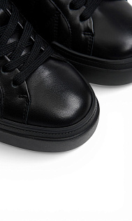 Кеды из кожи с мехом