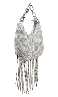 Сумочка со стразами и бахромой