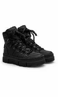 Полусапоги из кожи и меха 