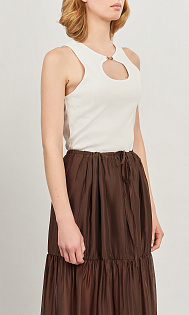 Топ в рубчик с декором